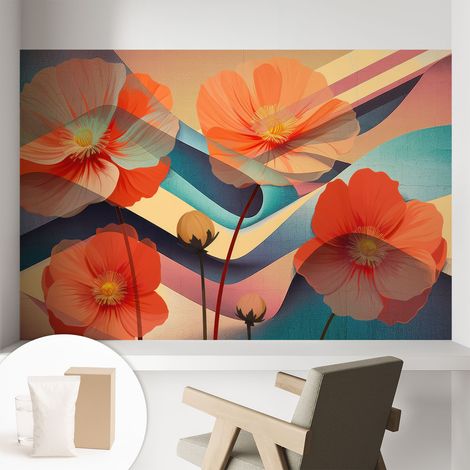 Carta Da Parati In Vlies - Fotomurale - Decorazione Paretie - Per Camera Da Letto - Per Soggiorno - Con Colla Gratuita Fiori dei sensi 104x70 cm (1/5)
