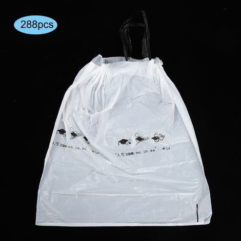 Sac poubelle innovant à cordon coulissant pour la maison, la cuisine, la chambre et le restaurant, blanc, 45 x 50 cm (1/5)