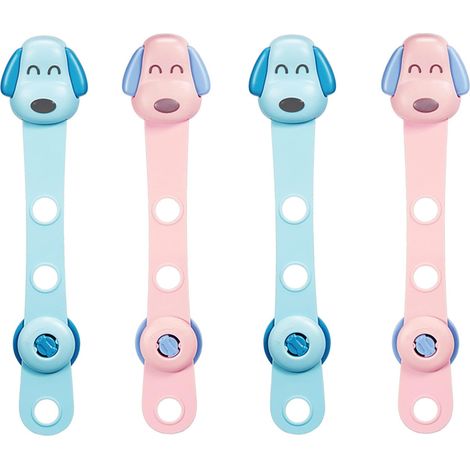 Kindersicherungen, 4er-Pack, Schubladen- und Schranksicherungen, geeignet für Schubladen, Türen und Kühlschränke (Werkzeug nicht erforderlich).