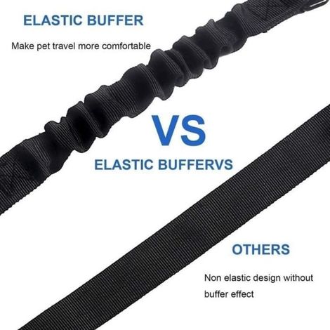 Ceinture de sécurité pour chien Lot de 2 - Élastique réglable - Nylon résistant - Anti-choc (1/3)