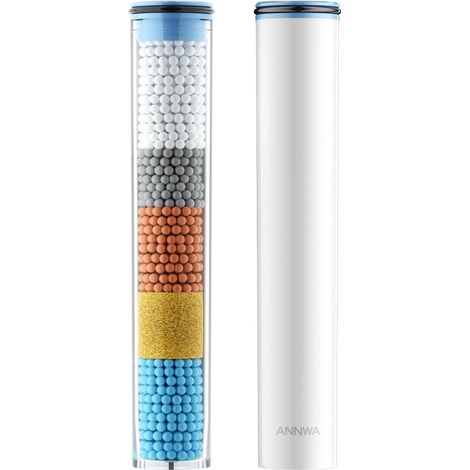 Anti-Limescale Shower Filter with Vitamin C, Filtering Shower Head, Water Softener Removes Chlorine and Heavy Metals, Skin and Hair Care (1/5)