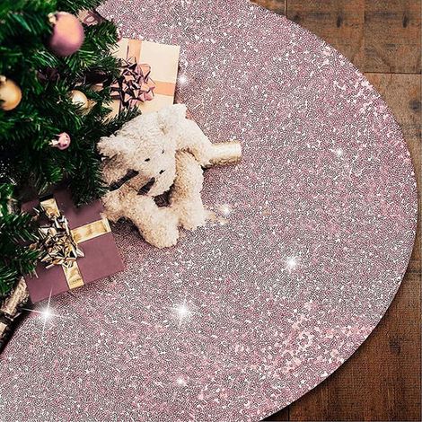 Ardoise Pour Arbre De Noël - Tapis En Velours À Paillettes 60 Cm - Décor Festif Pour Intérieur Et Extérieur - 1 Pièce (1/5)