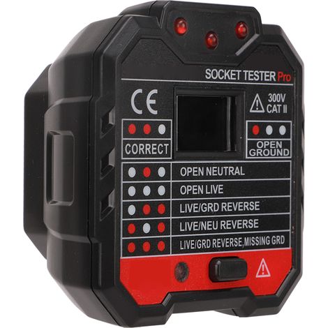 Détecteur de prise, détecteur de phase, testeur de polarité électrique HT106D, norme européenne 48250 V (1/5)