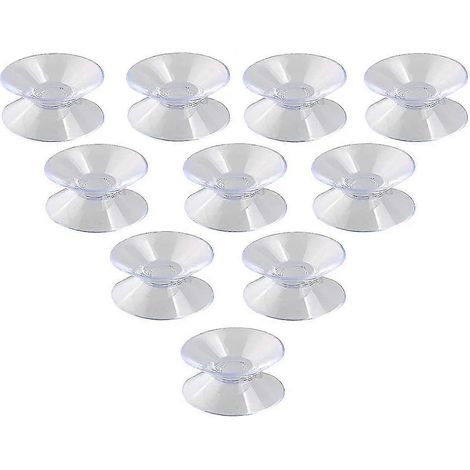 Lot de 10 ventouses double face en PVC pour verre et plastique 30 mm - FFY (1/4)