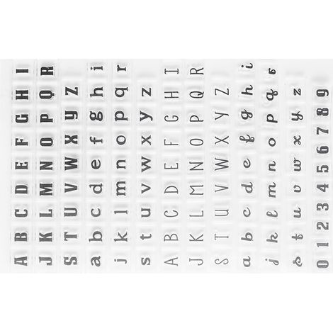 Set di timbri in silicone trasparente con numeri e alfabeto per album di ritagli fai da te, lettere maiuscole e minuscole Y38, lavori creativi (1/5)