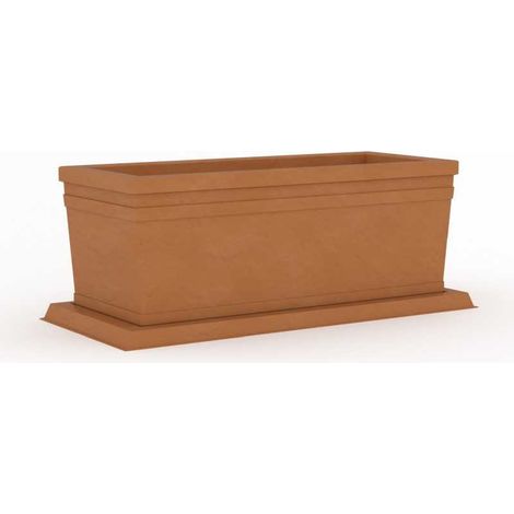 Maceta lisa de 100 cm en terracota de polímero Monacis - 100x47x38 cm H