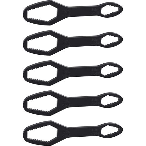 Set di 5 chiavi autobloccanti – acciaio legato – universali – nere D – manutenzione domestica