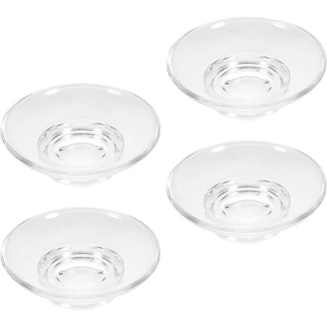Small Decorative Glass Soap Dishes for Bathroom Countertop