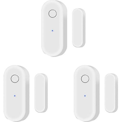 Capteur de porte intelligent - Capteur de fenêtre sans fil WiFi avec notification en temps réel, compatible avec Alexa. (1/4)