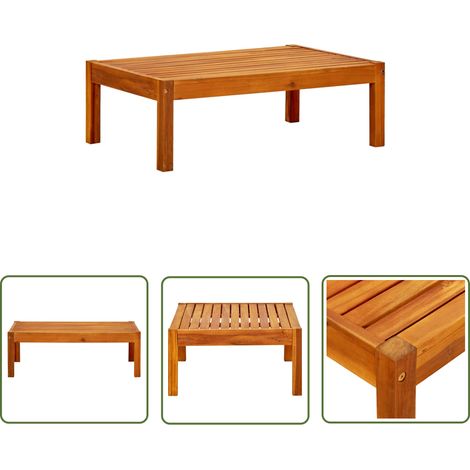 Table de jardin 85x57x29 Bois d'acacia massif (1/5)
