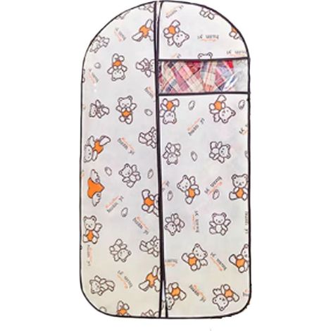 Housse à vêtements à motifs, légère et facile à suspendre, avec une fenêtre transparente (24x47 pouces / 60x120 cm). (1/3)