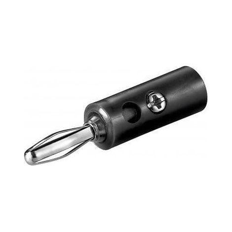 Goobay 4mm Schwarze Bananenstecker aus langlebigem Kunststoff