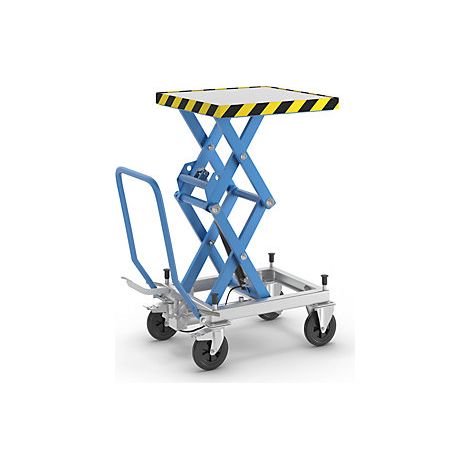 Carro de mesa elevadora de pantógrafo doble  carga máx 500 kg 