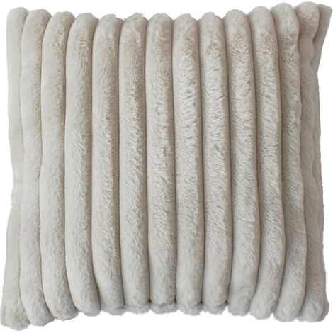 Coussin Imitation Fourrure "Matisse" 40x40cm Beige