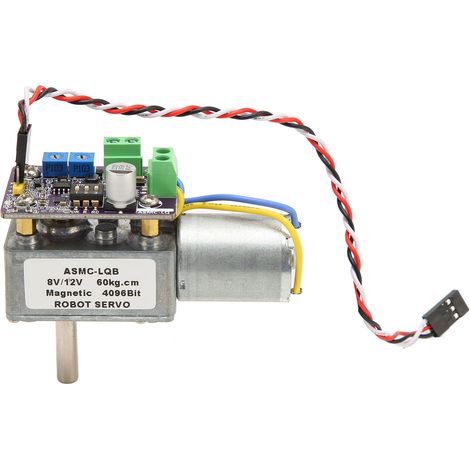 Servo Moteur Robot Haute Puissance 60Kg avec Engrenage à Vis sans Fin pour Bras Robotique et Contrôle de Vanne (1/5)