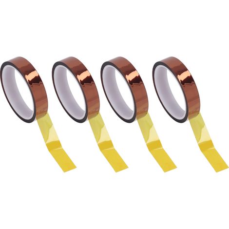 Lot de 4 rubans adhésifs antistatiques en polyimide résistant aux hautes températures, largeur 20 mm / 0,8 po (1/5)