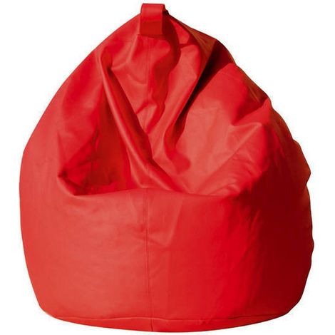 Dmora Pouf a sacco elegante, colore rosso, Misure 80 x 120 x 80 cm, con imballo rinforzato