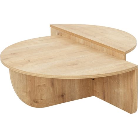 Couchtisch rundes Design aus Holz CARLOW