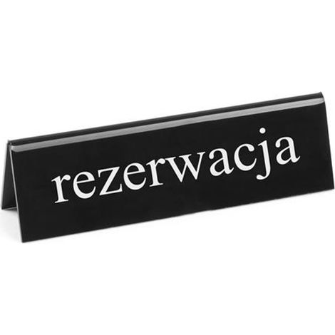 Doppelseitige Informationstafel RESERVIERUNG, Plexiglas PL - Hendi 663523