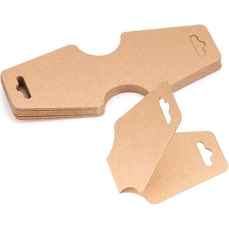 100 présentoirs en papier pour colliers, bracelets et épingles à cheveux (marron) (1/5)
