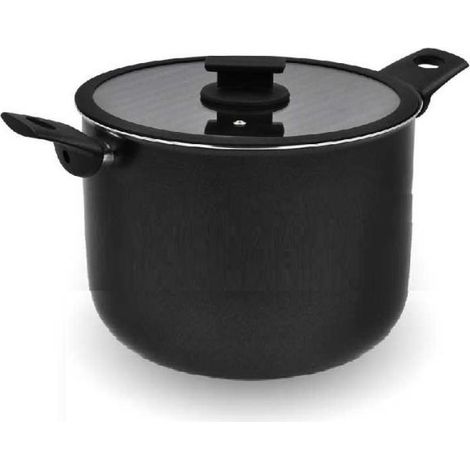 Pentola Antiaderente Vulcano con Coperchio in Vetro 24 cm Accademia Mugnano (1/2)