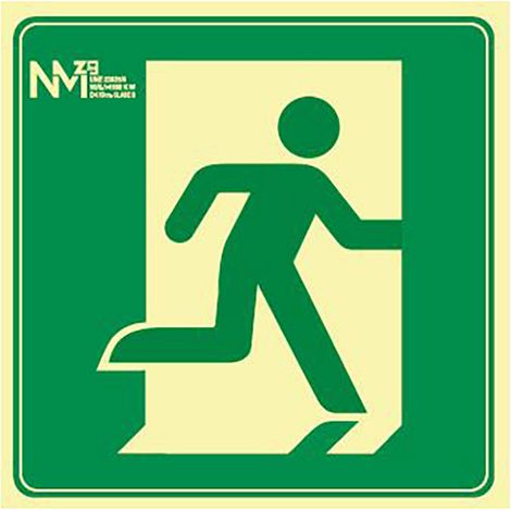 Cartello di evacuazione "Exit" classe B indicazione sinistra in PVC 21x21cm