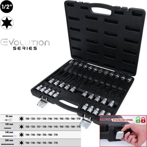 KS Tools 1/2 Bit-Stecknuss-Satz für TX Schrauben, 32-tlg