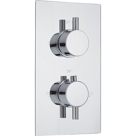 Milano Mirage – 1 Outlet Twin Thermostatic Concealed Mixer Shower Valve - Chrome (1/5)