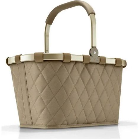 Reisenthel BK5047 Carrybag Rhombus Koszyk na Zakupy 20 Kg 22 l z recyklingu (48x28x29 cm) colore olive