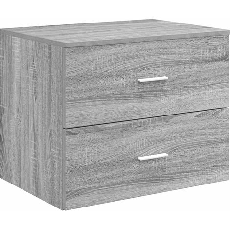 Wall-Mounted Bathroom Cabinet Grey Sonoma 62.5 x 44.5 x 50 cm vidaXL