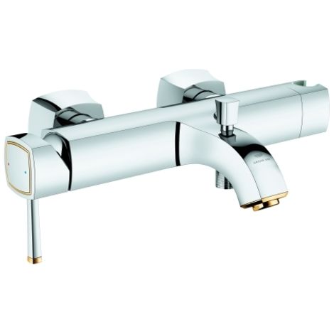 Grohe Grandera Miscelatore monocomando per vasca-doccia Cromo, oro, 24374IG0 (1/2)