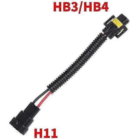 Connecteur de conversion H11 vers 9005 HB3 9006 HB4, faisceau de câblage pour phares antibrouillard, prise jack 2,5 mm de haute qualité. (1/3)