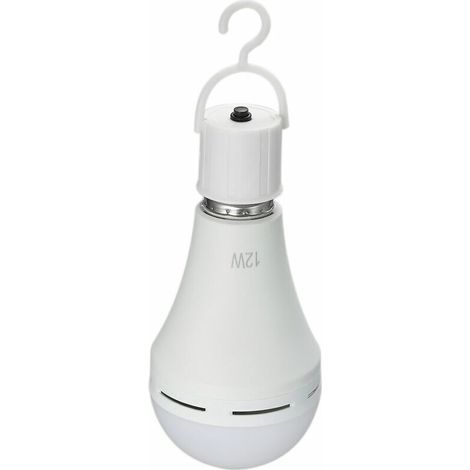 Lot de 2 ampoules LED d'urgence rechargeables multifonctionnelles 12 W équivalent 60 W 6000 K lumineuses pour extérieur pour panne de courant, camping, fêtes de jardin - E26/E27, AC 100  240 V (1/5)