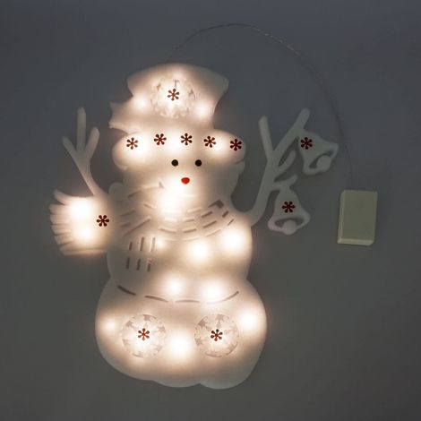 LOTTI Pupazzo di neve Spugna 20LED Bianco Caldo