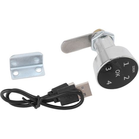 Serrure d'armoire codée électronique, clavier tactile intelligent en aluminium, mot de passe numérique pour boîte à outils, boîte aux lettres, tiroir à fichiers, casiers scolaires (1/5)