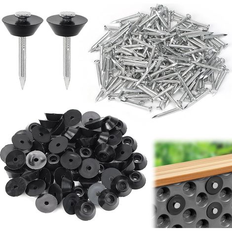 Lot de 60 clous en film à picots M3 x 30 mm - Clous d'étanchéité pour bande à picots - Clous étanches avec disques d'étanchéité pour parterre surélevé (1/5)
