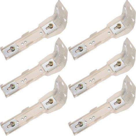 6 pezzi 11-5 cm staffa di montaggio per binario per tende - codice di montaggio lato tenda - accessori - codice di montaggio (1/2)