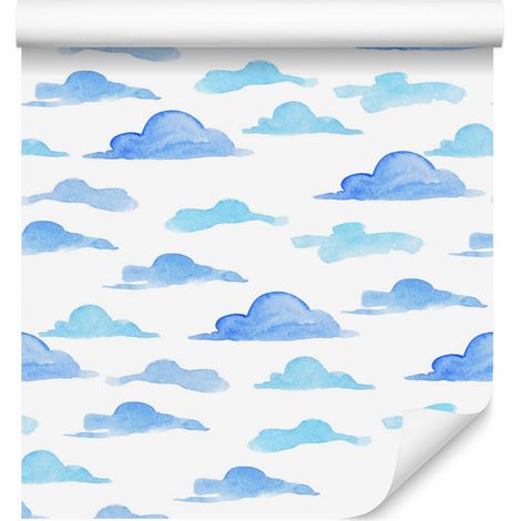 Papel pintado de nubes para salón y dormitorio, 50x1000 cm. (1/5)