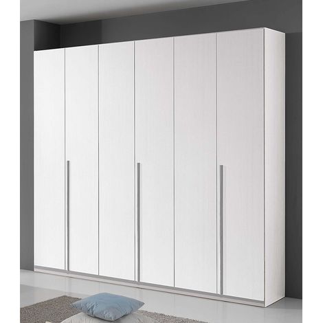 Armadio Giotto in legno 6 ante battenti Bianco Colori TopLine: Bianco Graffiato