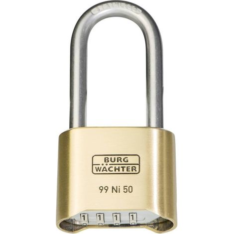 Burg-Wächter 99 Ni 50 HB 65 SB candado latón acero inoxidable