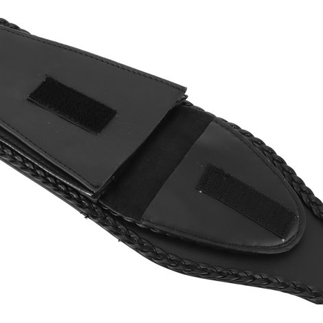 Sacoche de bouchon de réservoir en cuir PU noir pour Harley Sportster XL 883 1200, corde tressée de 48 pouces (1/5)