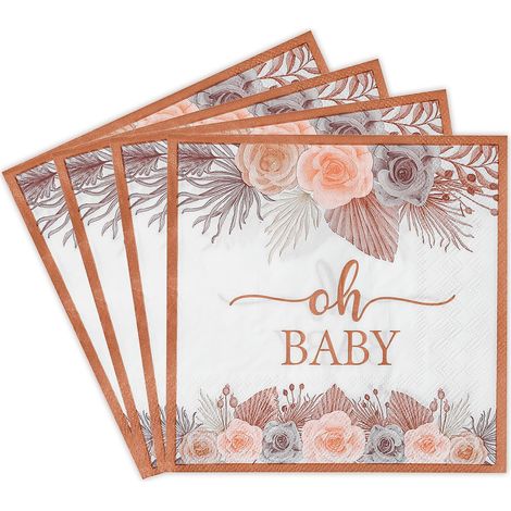 Lot de 20 serviettes en papier napkin décoratives, jetables, 33 x 33 cm, pour fête, Saint-Valentin, mariage, petit-déjeuner dans le jardin (1/5)