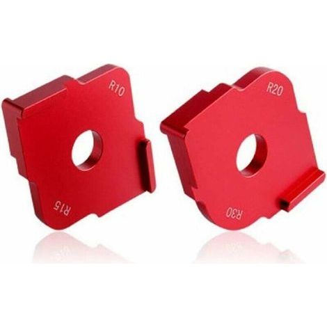 pair Lot de 2 gabarits d'angle en alliage d'aluminium pour bois R10 R15 R20 R30, outils de menuiserie ronds