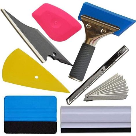 Kit Covering Outils de Film de fenêtre de Voiture Vinyle, Film Car Emballage Teinte Installation de l\'outil: raclettes, grattoirs (1/4)