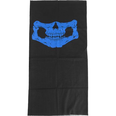 Cache-Col Bandeau Crâne Sans Couture pour Moto et Vélo, Tour de Cou Respirant, Lot de 2, Bleu (1/5)