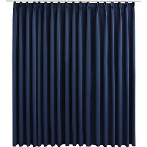 Rideaux occultants avec crochets, bleus, 290 x 245 cm (1/5)