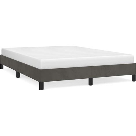 Maison Exclusive - Bettgestell ohne Matratze Dunkelgrau 140x200 c (1/5)