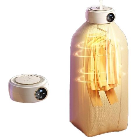 Sèche-Linge électrique 600 W, Sèche-Linge Pliable Portable, avec Minuterie Et Affichage LED, Séchage à Air Chaud à 360°, Mini Sèche-Linge électrique Pliable, pour La Maison, Les Appartements