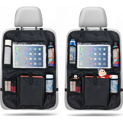 Organisateurs de voiture 2 pièces - Rangement de voiture, étanche et durable, avec grand espace de rangement, adapté aux sièges auto et au rangement à domicile (1/4)