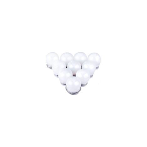 Luces adhesivas para espejo, 10 bombillas, iluminación LED para tocador, cable USB, brillo ajustable, luz cálida y fría, iluminación para tocador de baño y dormitorio - Crezuo
